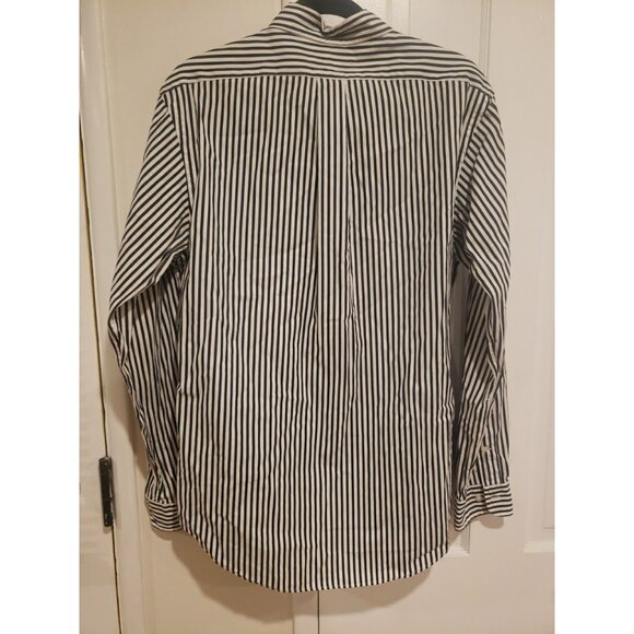 Ralph Lauren Shirt Sz 16 34/35 Stripe Custom Fit Long Sleeve Button Front Preppy - Picture 8 of 8